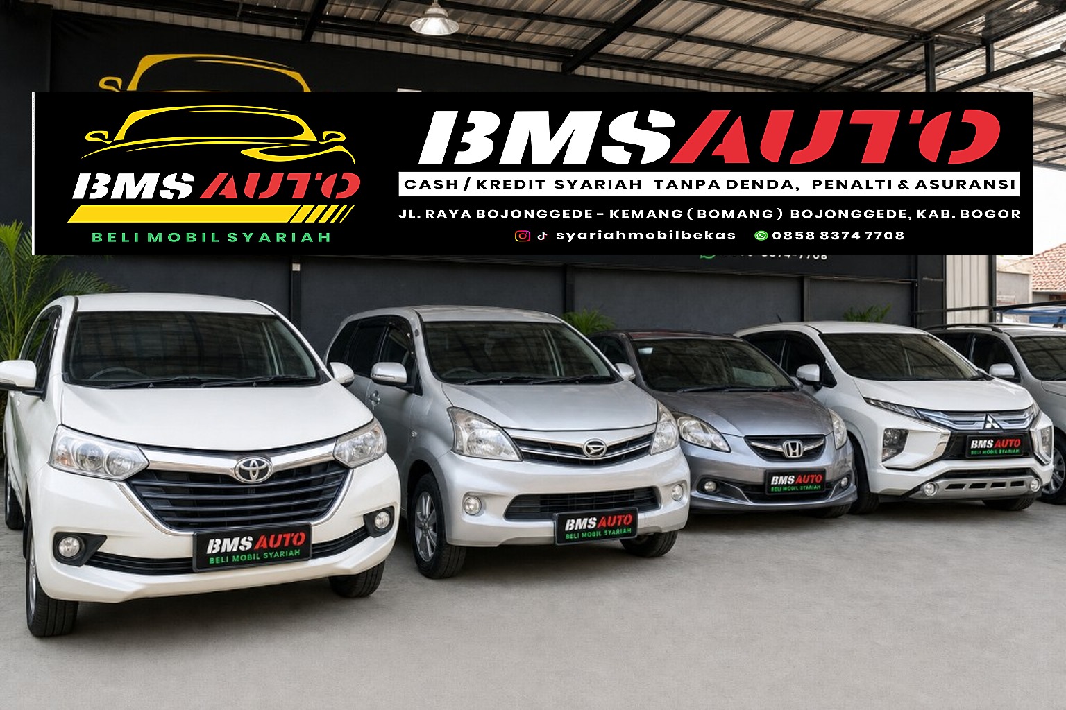 Beberapa mobil populer Indonesia di showroom BMS Auto — beli mobil syariah Bogor
